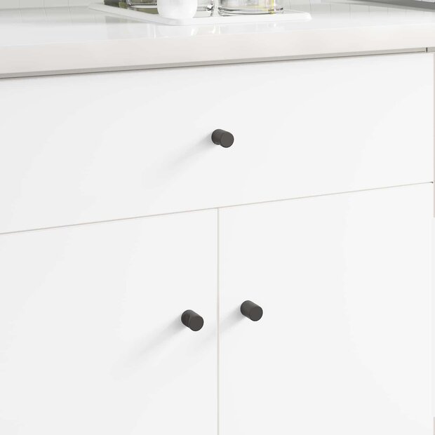 Kastknop 2 st Zwart 18 x 23 mm IJzer 1