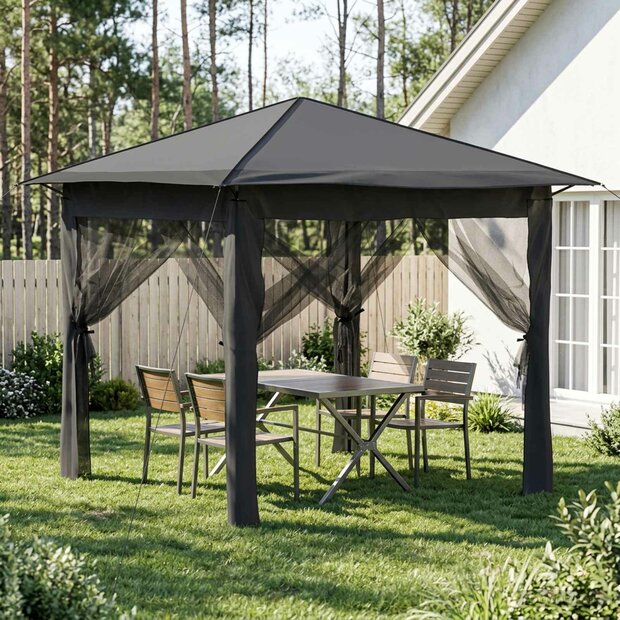 Gazebo met 4 Zijwanden 2,6 x 2,6 m 1