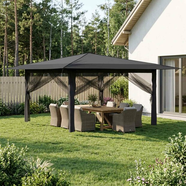 Paviljoen met 4 Zijwanden 4 x 4 m 1