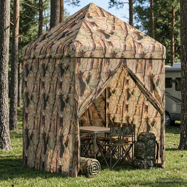 Pop-up Gazebo met 4 Zijwanden 3 x 3 m Bos Camouflage 1