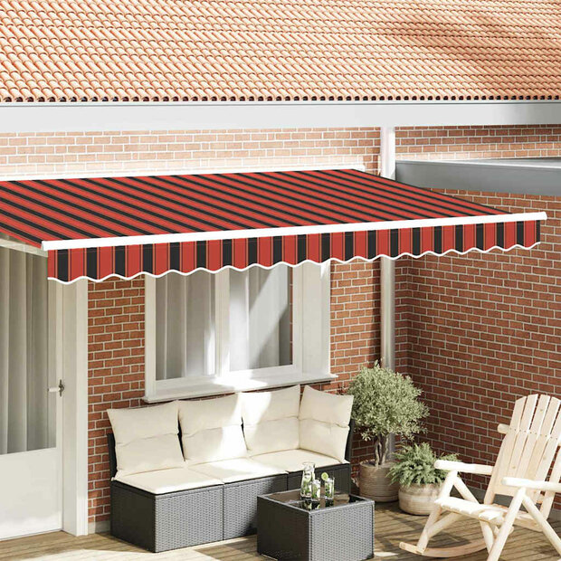 Luifeldoek volant Oranje en Zwart 380 x 20 cm 1