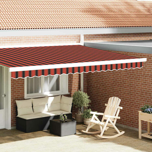 Luifeldoek volant Oranje en Zwart 430 x 20 cm 1