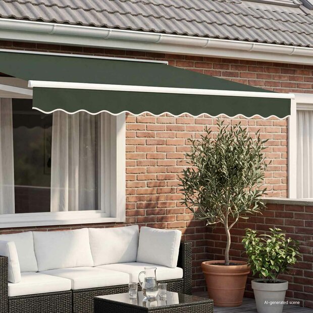 Luifeldoek volant Donkergroen 581 x 20 cm Polyester 1