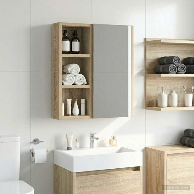 Badkamerwandkast Sonoma Eiken 20 x 10 x 50 cm 1