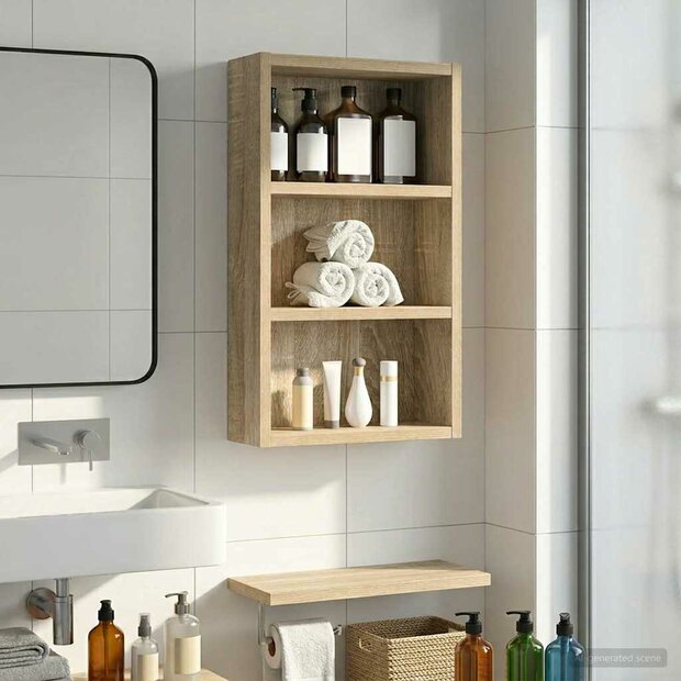 Badkamerwandkast Sonoma Eiken 30 x 10 x 50 cm 1