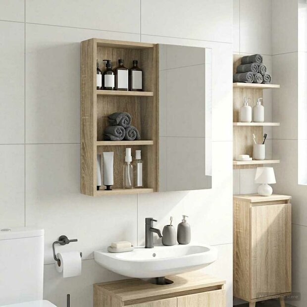 Badkamerwandkast Sonoma Eiken 30 x 10 x 60,5 cm 1