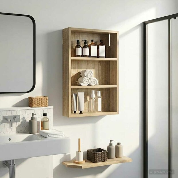 Badkamerwandkast Sonoma Eiken 40 x 10 x 60,5 cm 1