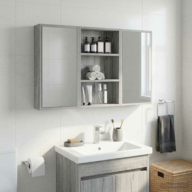Badkamerwandkast Grijze Sonoma 40 x 10 x 60,5 cm 1