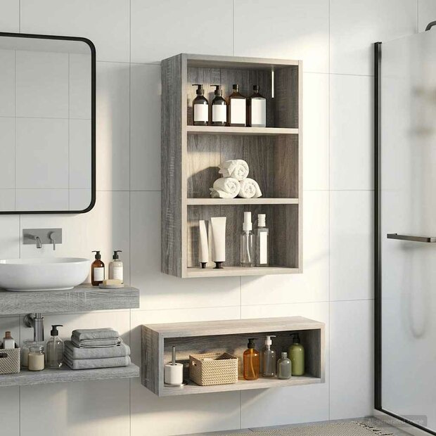 Badkamerwandkast Grijze Sonoma 40 x 16 x 62,5 cm 1