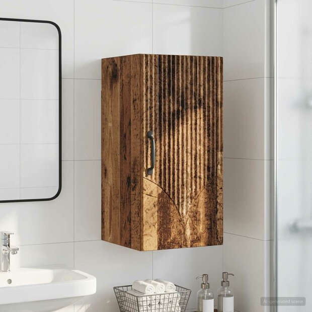 Badkamerwandkast HOORN Oud hout 30 x 31 x 59 cm Bewerkt hout 1
