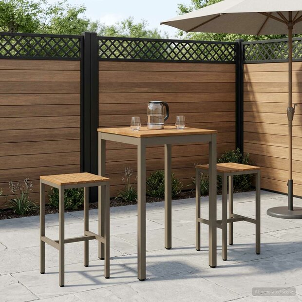 Tuin Bartafel Natuurlijk en Koffie 60 x 60,5 x 105 cm 1