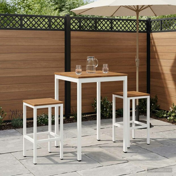 Tuin Bartafel Natuurlijk en Wit 70 x 68,5 x 105 cm 1