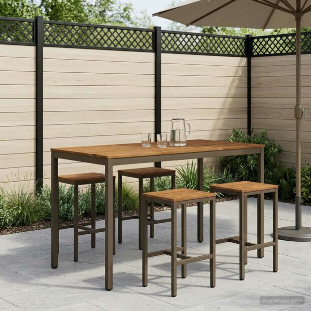 Tuin Bartafel Natuurlijk en Koffie 147 x 88,5 x 105 cm 1