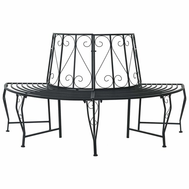 Boombank 4 zitplaatsen 160 x 80 x 89 cm Staal Zwart 1