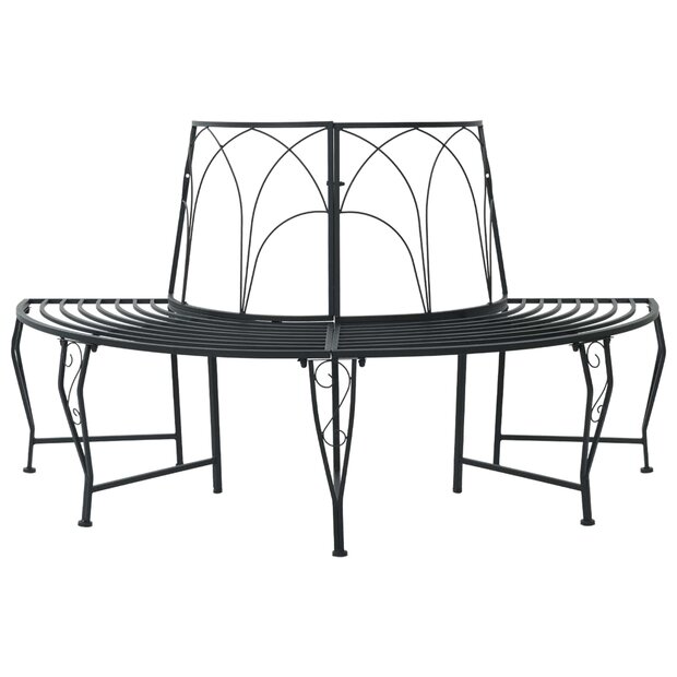Boombank 4 zitplaatsen 160 x 80 x 89 cm Staal Zwart 1