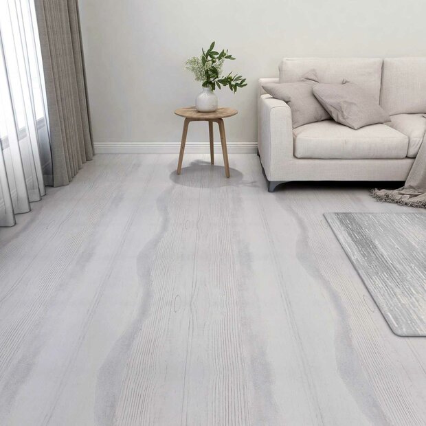 Vloerplanken Wit en Lichtgrijs 5,11 m&sup2; 55 st PVC 1