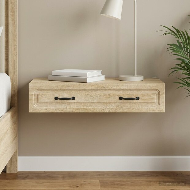 Wandmontage Zijtafel Sonoma Eiken 87,5 x 34,5 x 17 cm 1