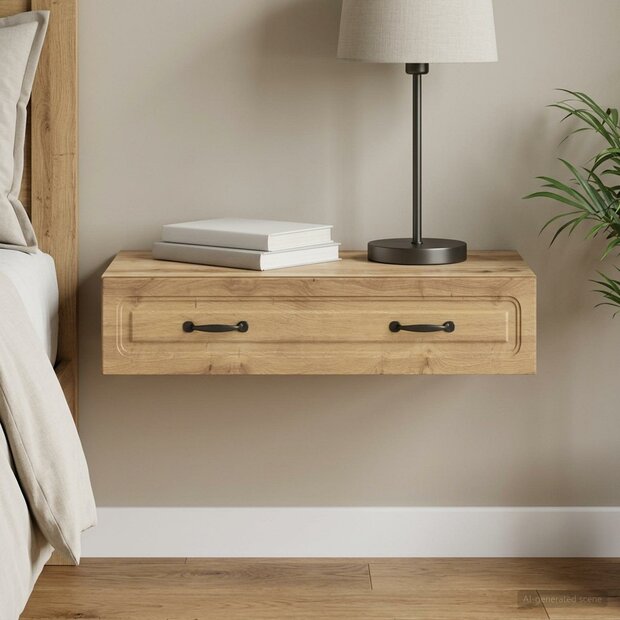 Wandmontage Zijtafel 87,5 x 34,5 x 17 cm Bewerkt hout 1