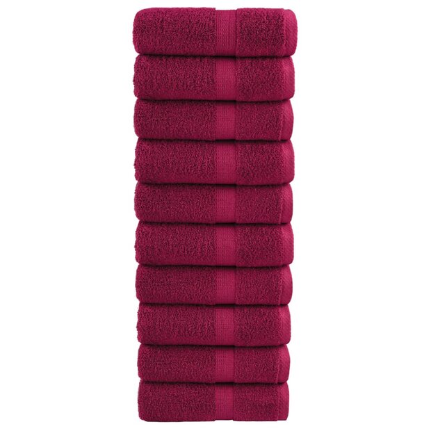 Premium washandjes SOLUND 10 stuks bordeaux 30x30 cm 600 g/m&sup2; 1