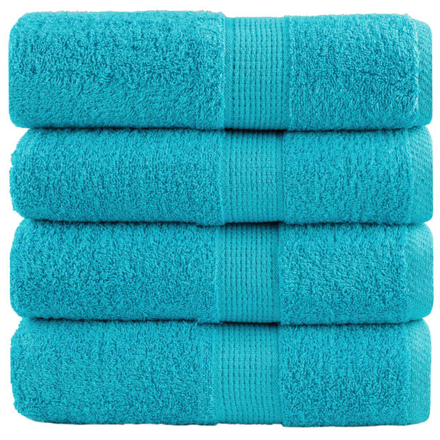Premium washandjes SOLUND 4 stuks turquoise 30x30 cm 600 g/m2 1