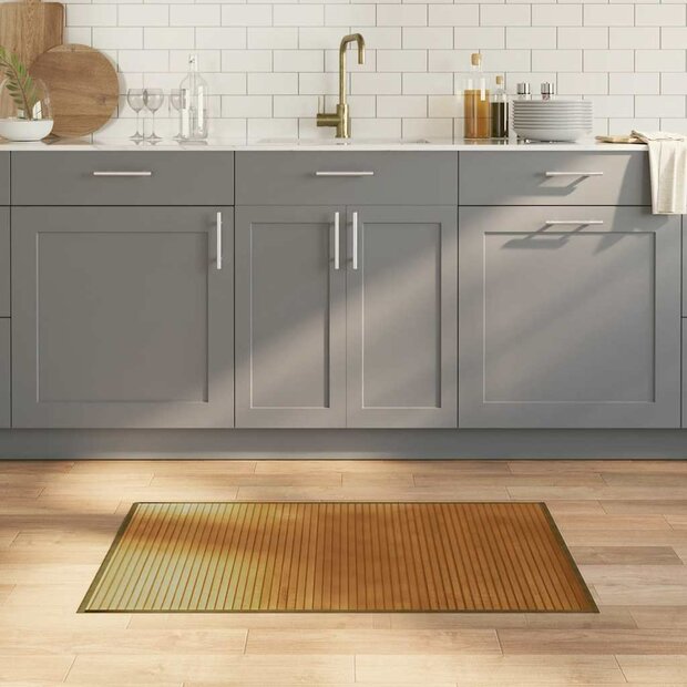 Vloerkleed rechthoekig 60x100 cm bamboe bruin 1