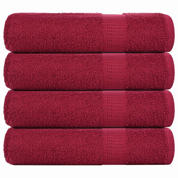 Handdoeken FROGN 4 st 50x100 cm 360 g/m&sup2; bordeaux 1