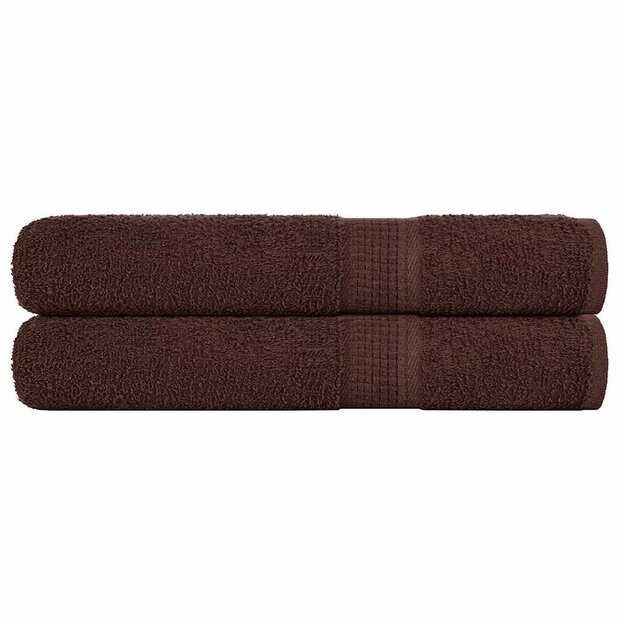 Handdoeken FROGN 2 st 100x200 cm 360 g/m&sup2; bruin 1