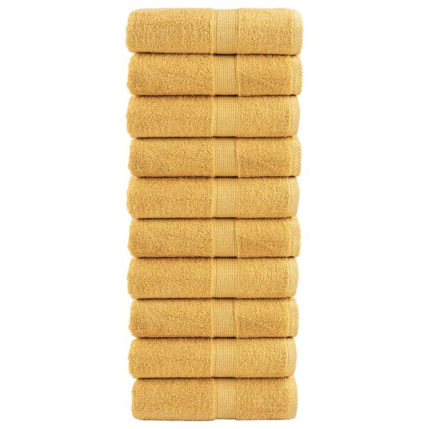 Premium washandjes SOLUND 10 stuks goud 30x30cm 600 g/m&sup2; 1