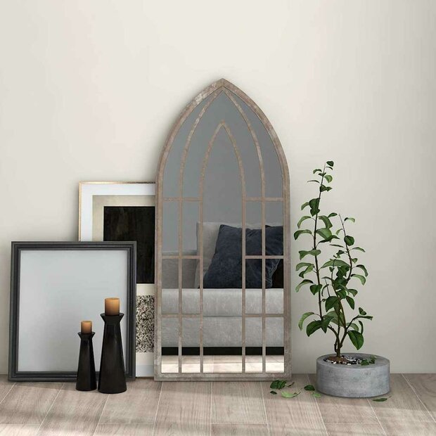Spiegel 100x45 cm ijzer zandkleurig 1