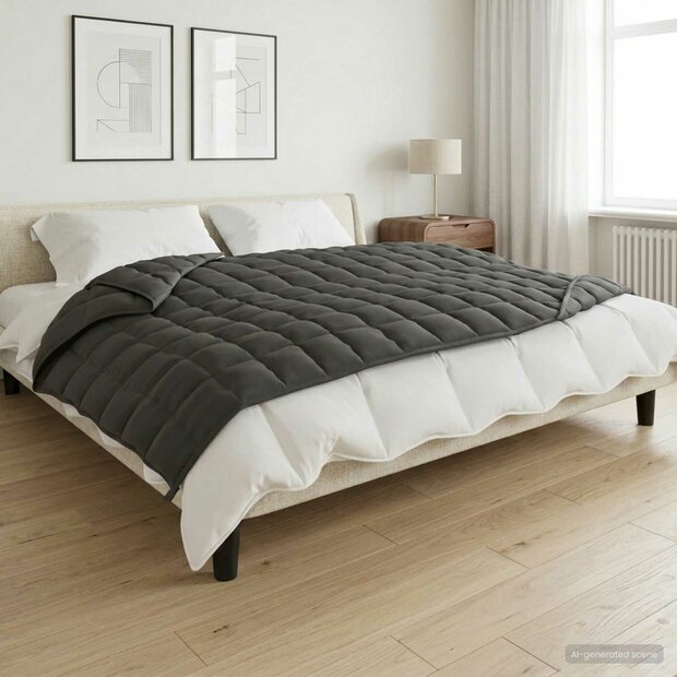 Verzwaringsdeken Antraciet 122 x 183 cm 5 kg 100% Katoen 205T 1