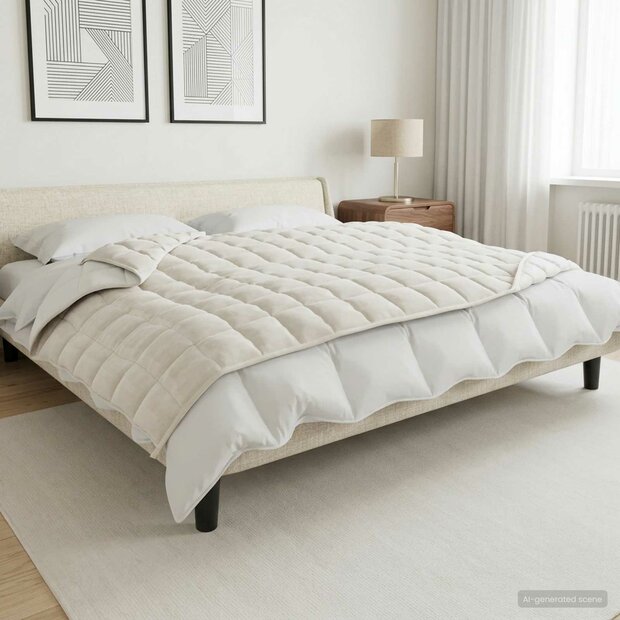 Verzwaringsdeken Wit 152 x 203 cm 7 kg 100% Katoen 205T 1
