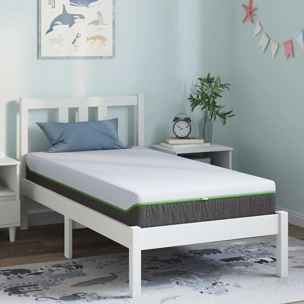 Matras Medium zacht 80 x 160 cm Wit en Grijs 1