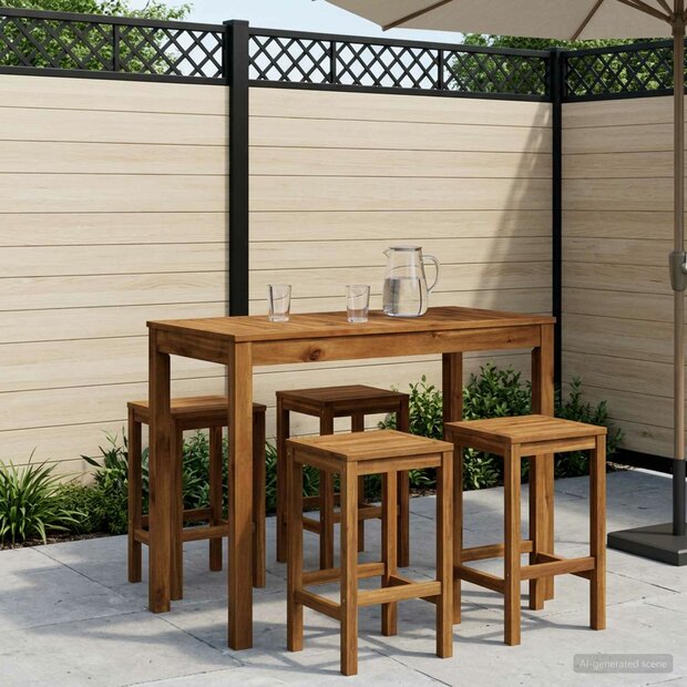 Tuin Bartafel Naturel 108,5 x 55 x 105 cm Massief Acaciahout 1
