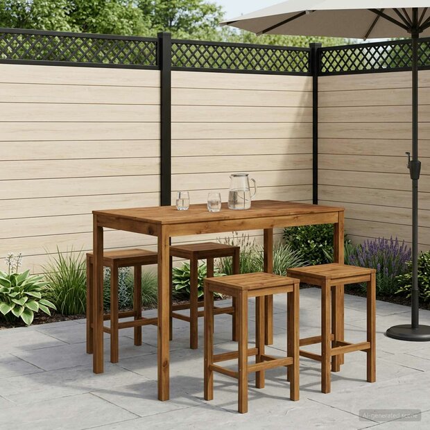 Tuin Bartafel Naturel 147 x 88,5 x 105 cm Massief Acaciahout 1