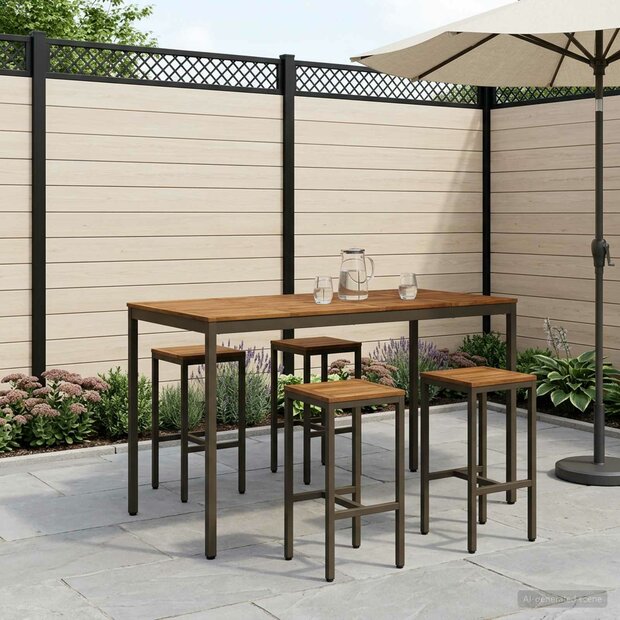 Tuin Bartafel NAARDEN Natuurlijk en Koffie 180 x 88,5 x 105 cm 1