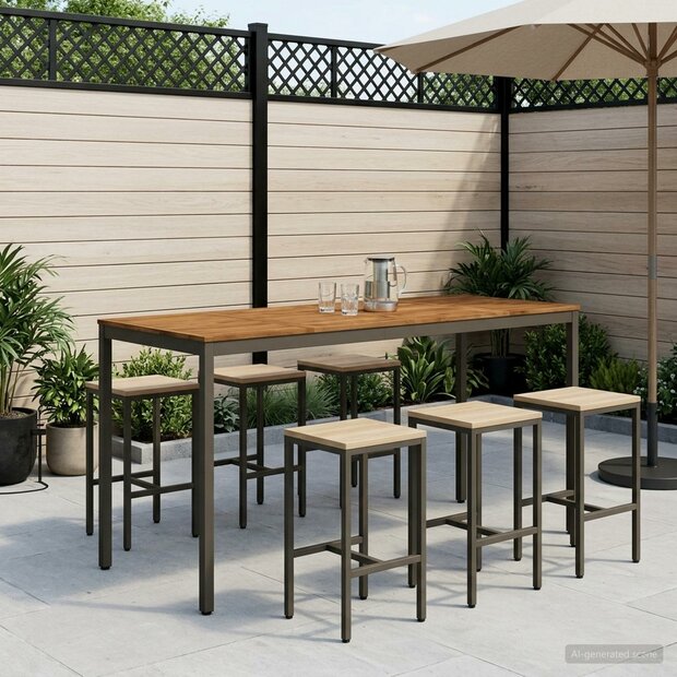 Tuin Bartafel NAARDEN Natuurlijk en Koffie 196 x 80,5 x 105 cm 1