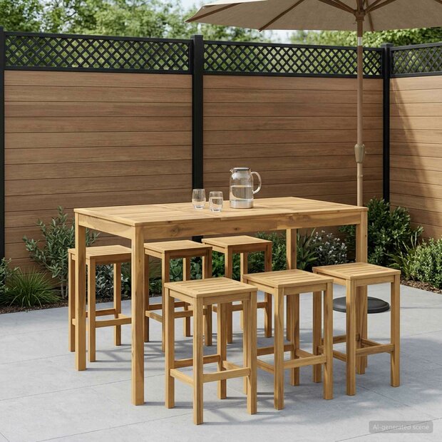 Tuin Bartafel Wit 147 x 88,5 x 105 cm Massief Acaciahout 1