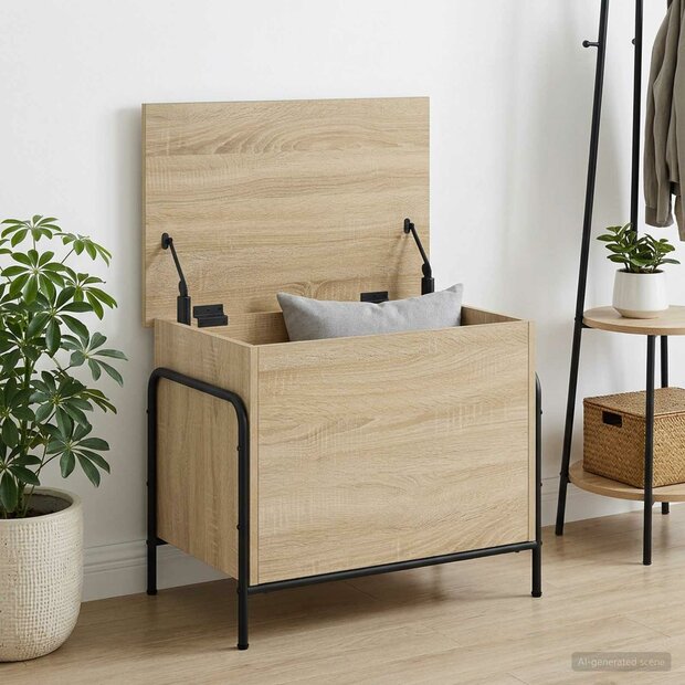 Opbergbox Sonoma Eiken 80 x 40 x 49,5 cm Bewerkt hout 1