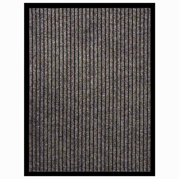 Deurmat 60x80 cm gestreept beige 1