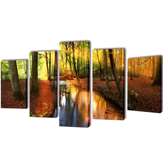 Wandprintset bos 200 x 100 cm 1