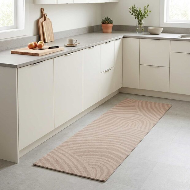 Keukenmat Taupe Scandinavisch 150 x 45 cm 1