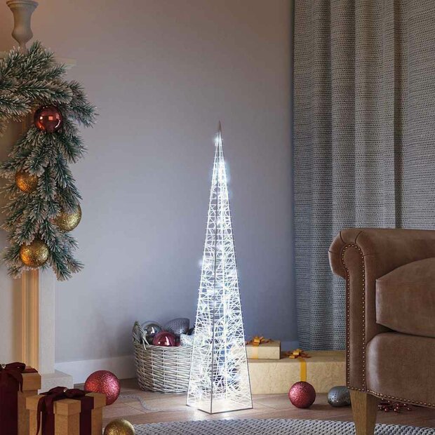 Lichtkegel decoratief LED 90 cm acryl koudwit 1