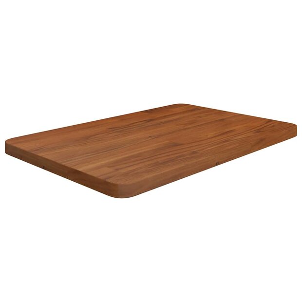 Wastafelblad 60x40x2,5cm behandeld massief hout donkerbruin 1