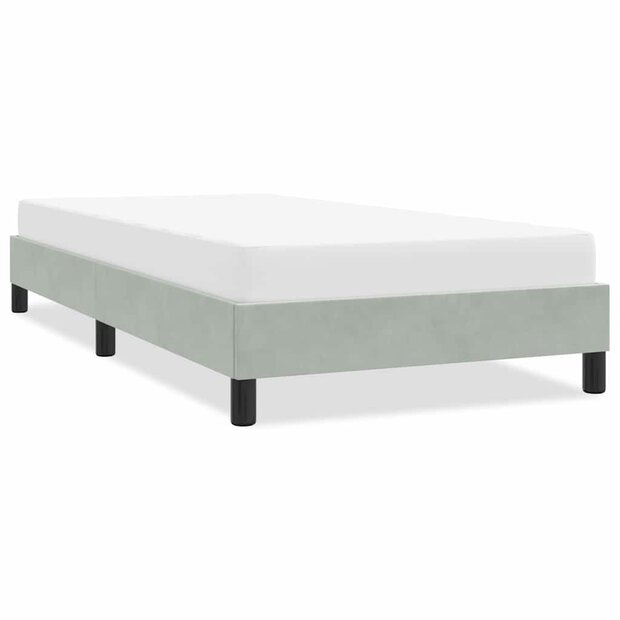 Bedframe zonder matras 100x210 cm fluweel lichtgrijs 1