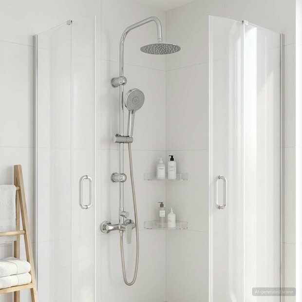 Douchesysteem Chroom Roestvrij staal 21 x 48 x 112 cm 1
