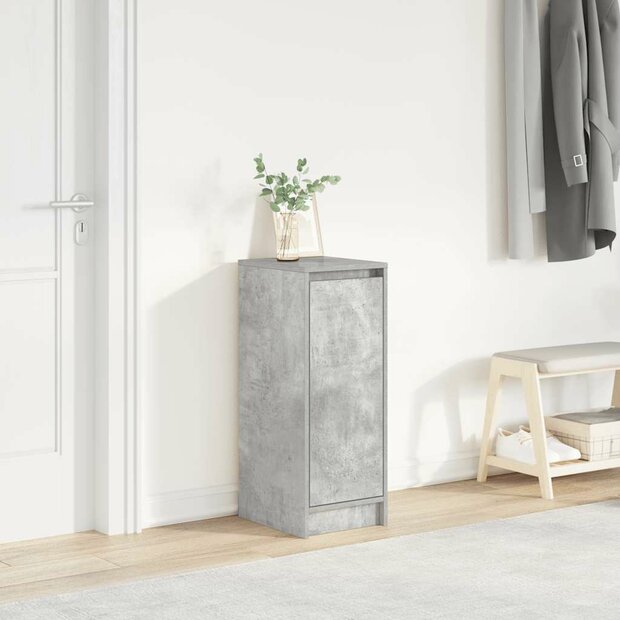 Schoenenkast 29,5x34x76 cm bewerkt hout betongrijs 1