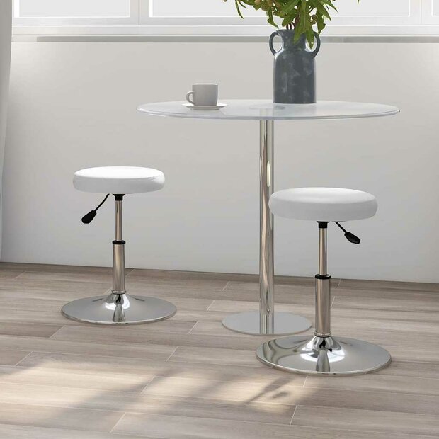Eetkamerstoelen 2 st kunstleer wit 1