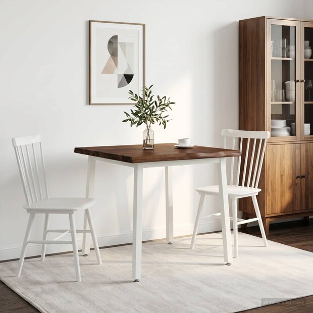 Live Edge Eettafel 60 x 55 x 75 cm Massief Acaciahout 1