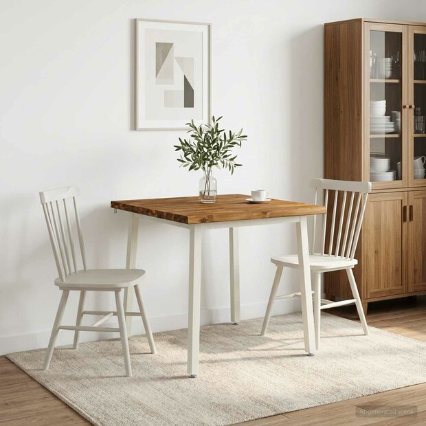 Live Edge Eettafel 60 x 55 x 75 cm Massief Acaciahout 1