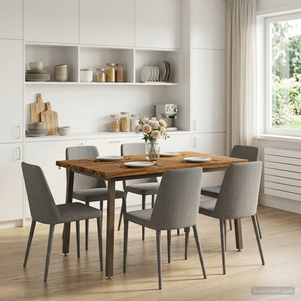 Live Edge Eettafel 90 x 55 x 75 cm Massief Acaciahout 1